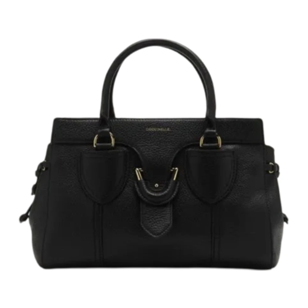 Coccinelle Leren handtas met ritssluiting Black Dames