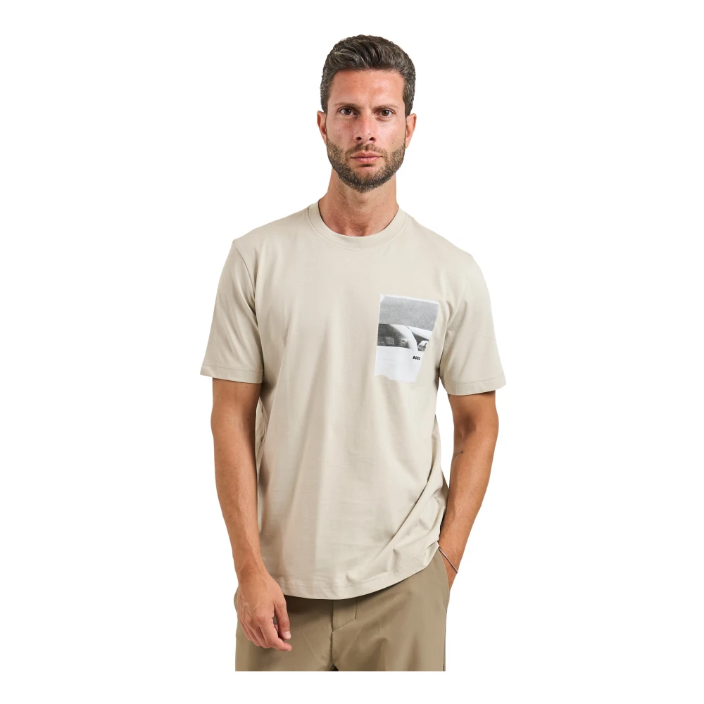 Hugo - Tops > T-Shirts - Beige - Hugo - Modalova