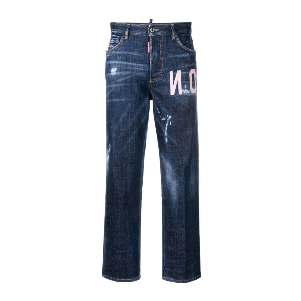 Dsquared2 Stijlvolle Straight Jeans Blue Dames