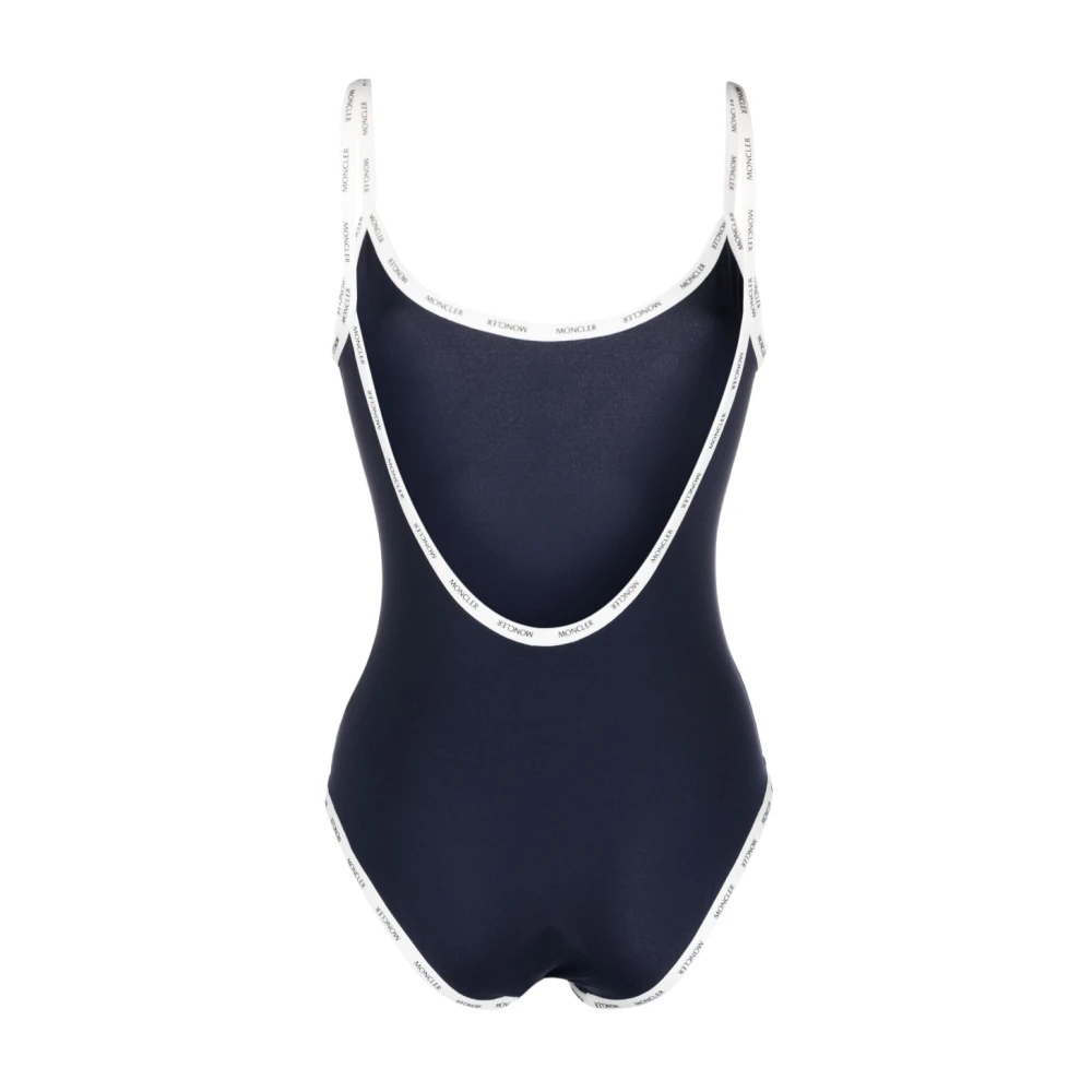 Moncler Blauw Navy Elastische Zwemkleding Blue Dames