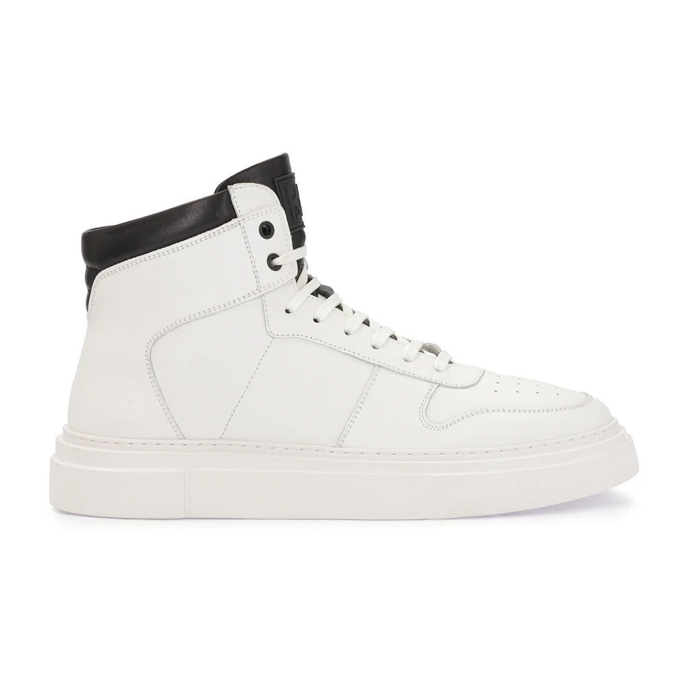 Kazar Leren sneakers voor heren met enkelhoog bovendeel Heren Schoenen Wit