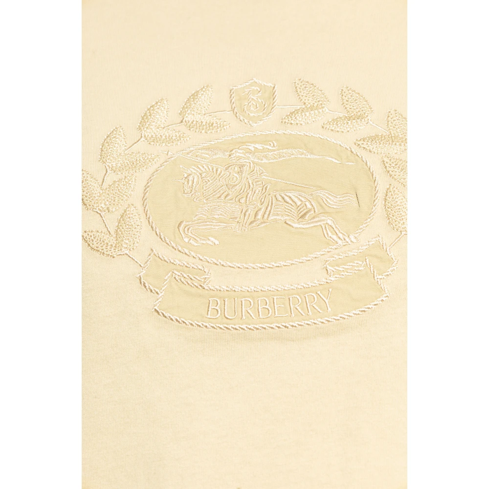 Burberry Katoenen T-shirt Beige Dames