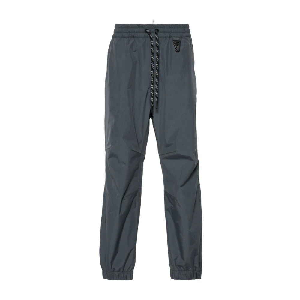 Moncler Grijze gewatteerde broek met reflecterende details Gray Heren