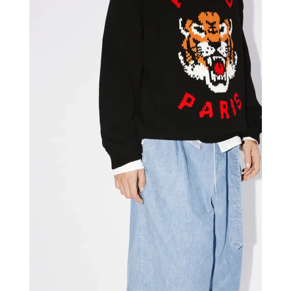 Kenzo Round-neck Knitwear Black Heren