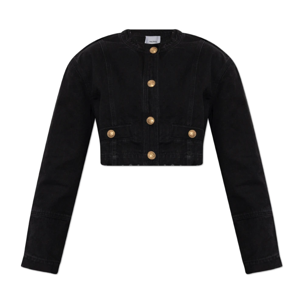 Halfboy Denim jas Black Dames