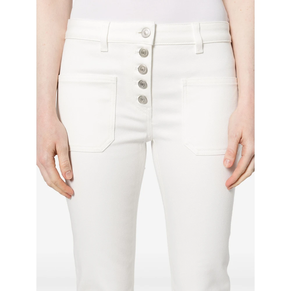 Courrèges Heritage White Bootcut Denim Broek White Dames