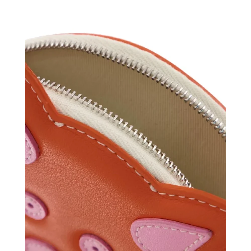 Maison Margiela Pre-owned Leather wallets Orange Dames