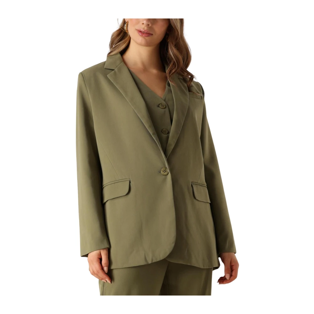 Ydence Groene Blazer Maisie Casual-Chic Look Green Dames