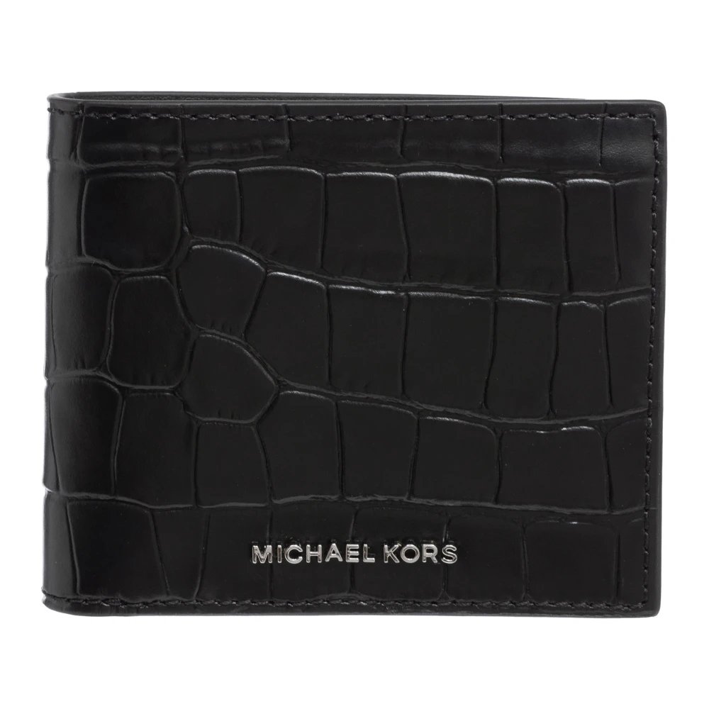 Michael Kors Klassieke Portemonnee met Logo en Kaartsleuven Black Heren