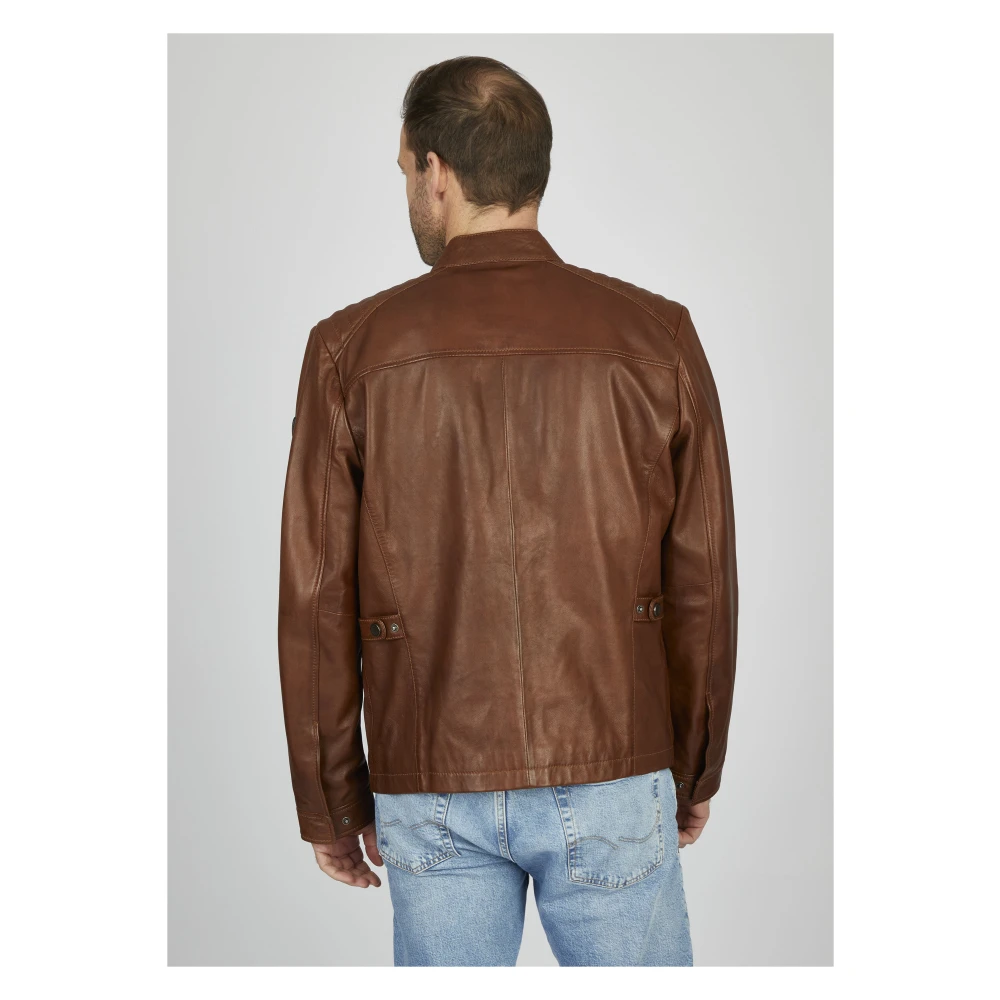 Bugatti Heren Leren Jas Bualberto Brown Heren
