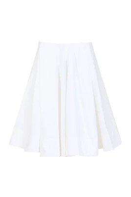 Vit Bomull Kjol Elegant Stilfull