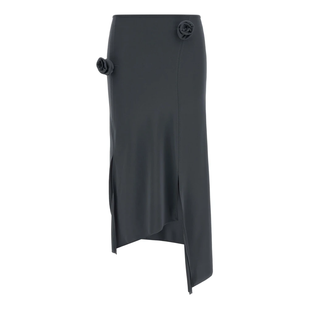 Coperni Women's Gray Midi Skirts, Xs, Flower Midi Skirt