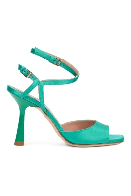 Satin Sandaler med Klack