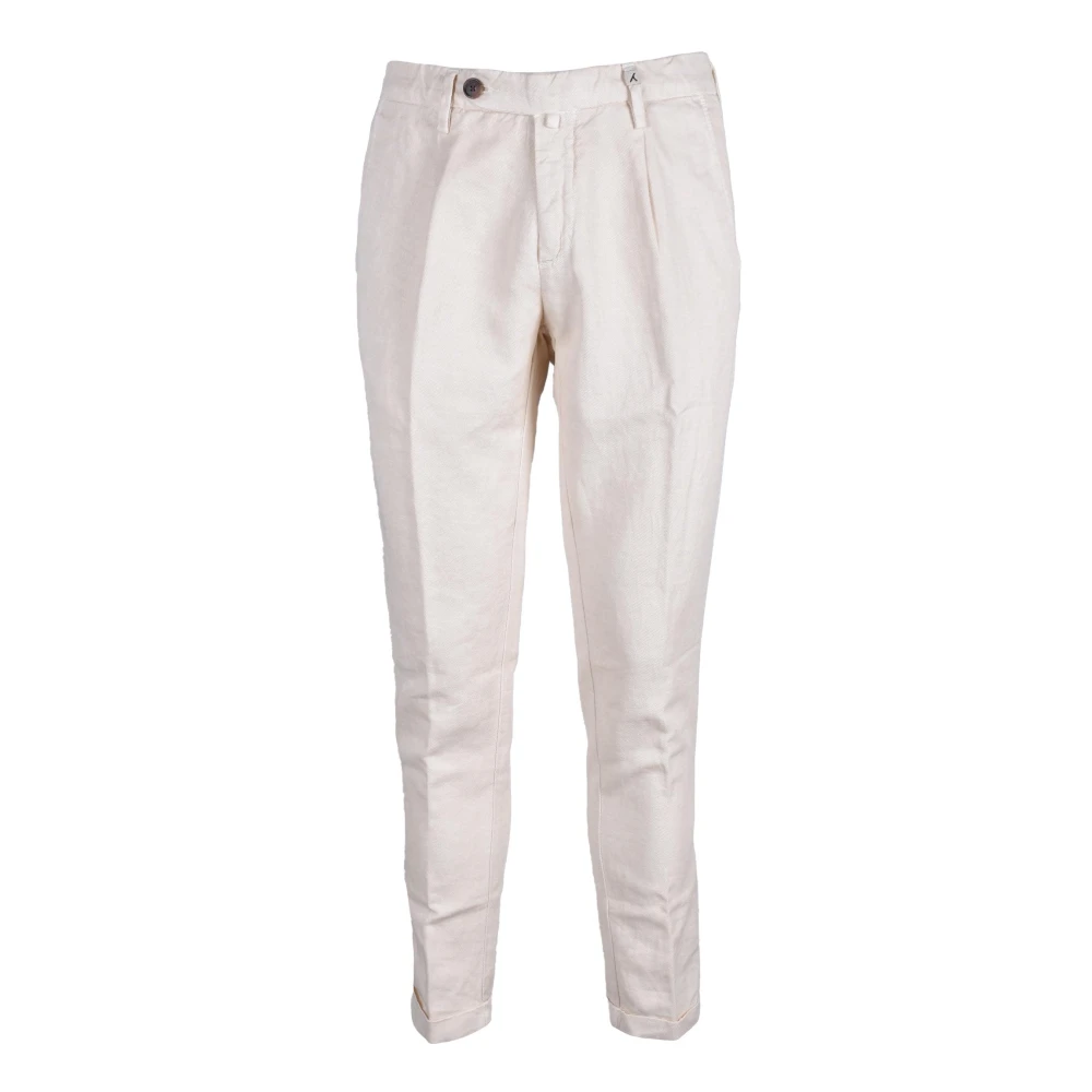 Myths Casual Linnen Blend Broek White Heren