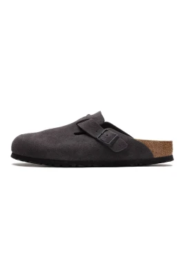 Sandaler i sammetgrå, regular fit