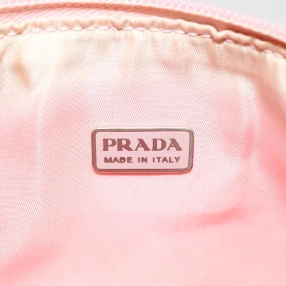 Prada Vintage Pre-owned Canvas clutches Pink Dames