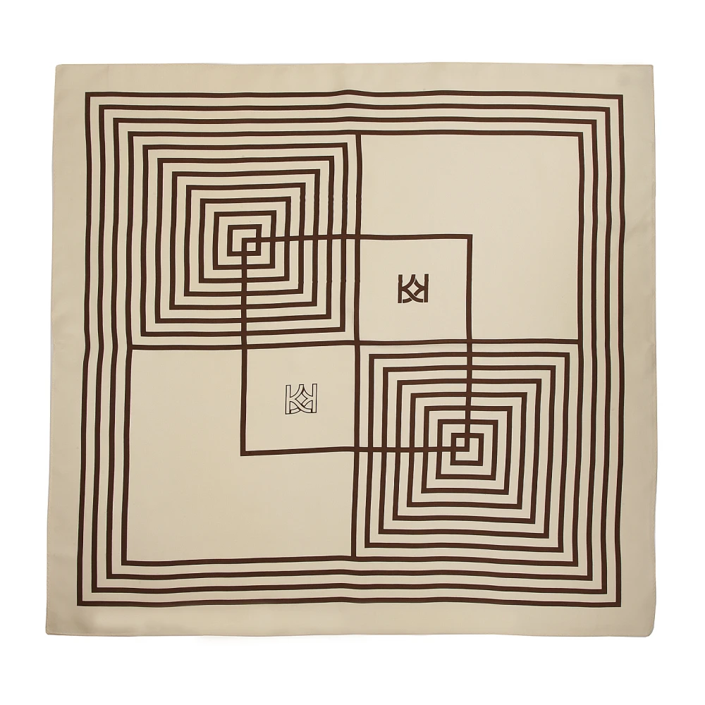 Kazar Roomzijden sjaal in regulier patroon Beige Dames