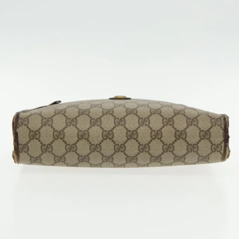 Gucci Vintage Pre-owned Canvas clutches Beige Dames