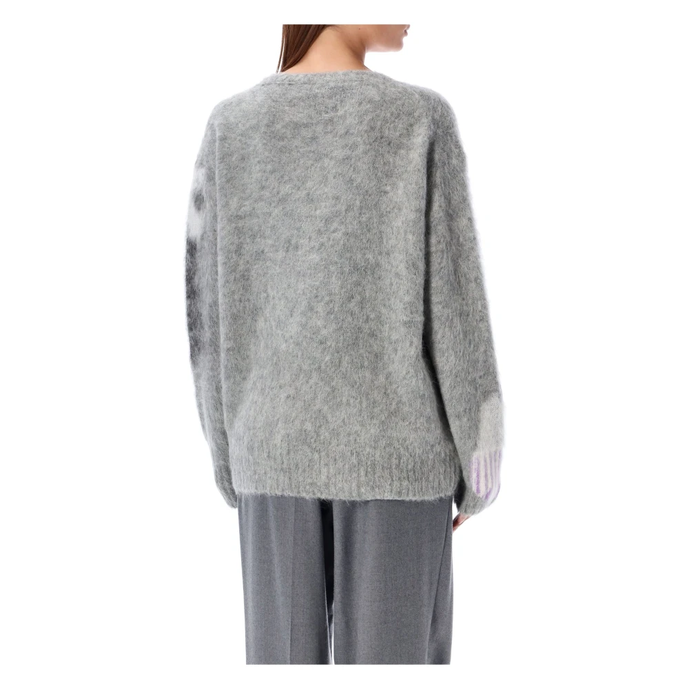 Stella Mccartney Kat Intarsia Gebreide Kleding Grijs Multi Multicolor Dames