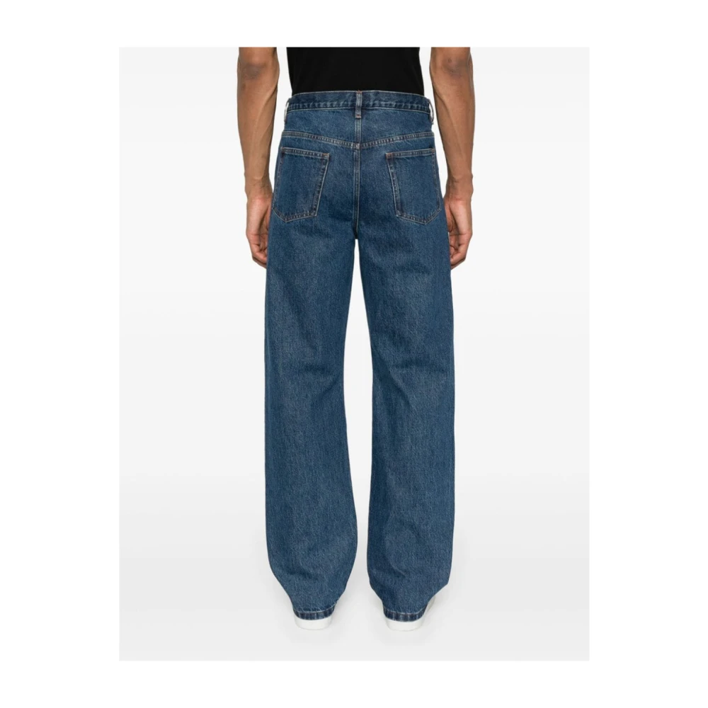 A.p.c. Relaxed Stonewashed Wide-leg Jeans Blue Heren