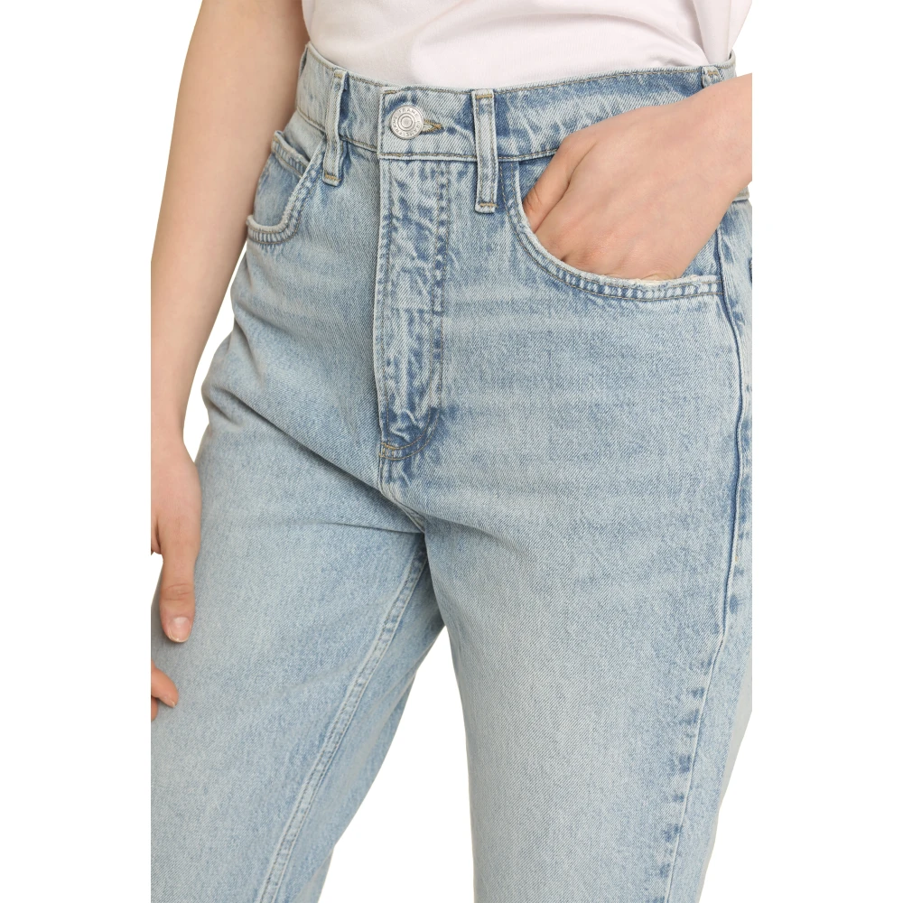 Frame Versleten straight-leg jeans Blue Dames