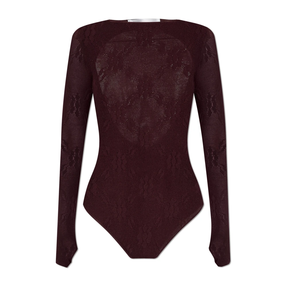 Victoria Beckham Kanten bodysuit Red Dames