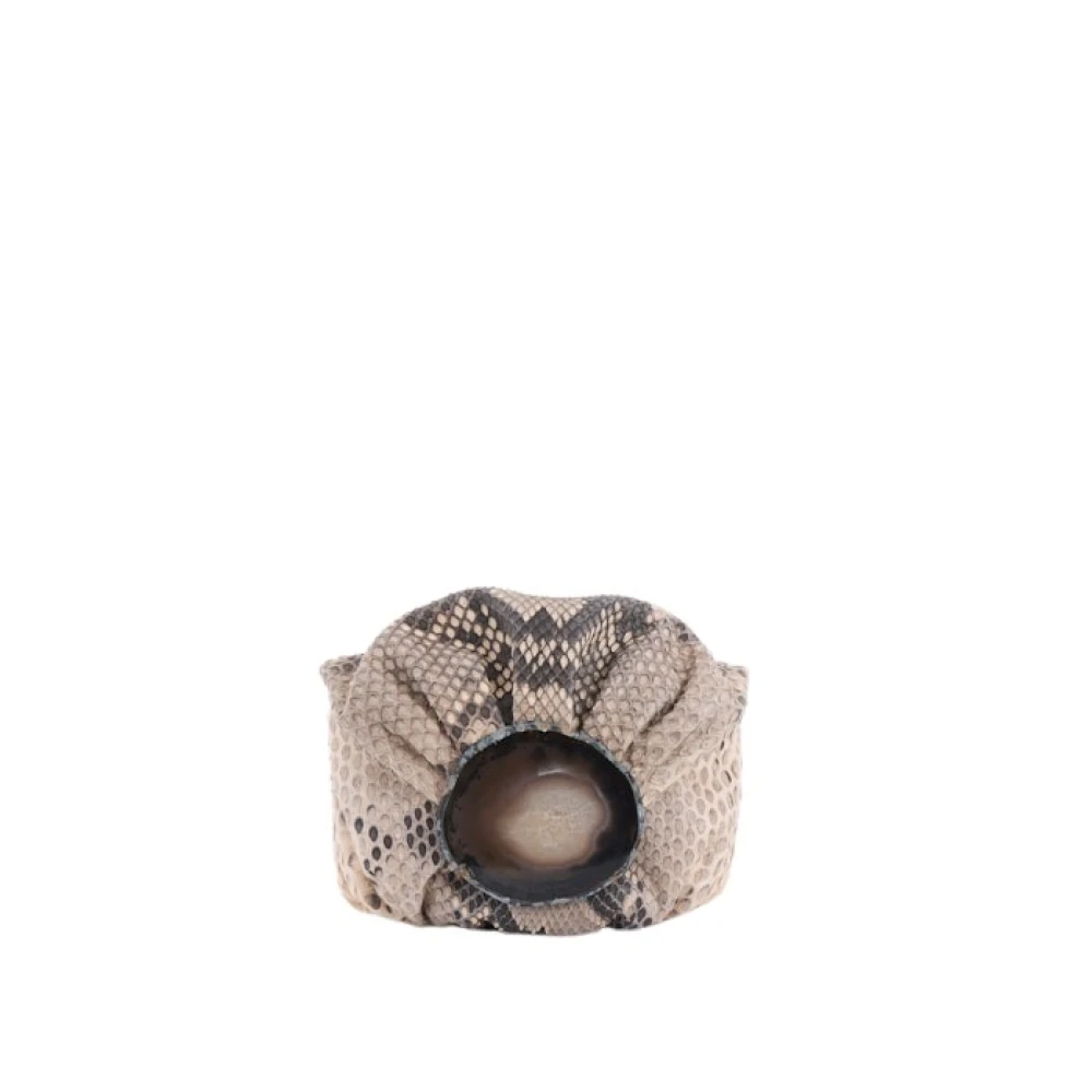 Malababa Python Agate Clutch Gray Dames