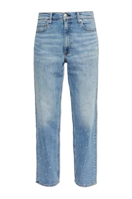Jeans med glittrande kristaller