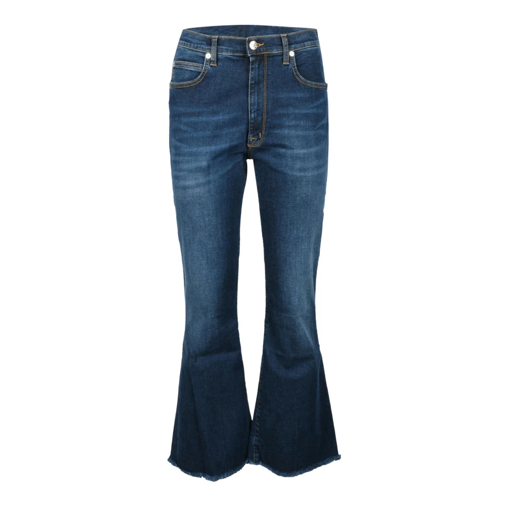 (+) People Katoenmix Slim Fit Jeans Blue Dames