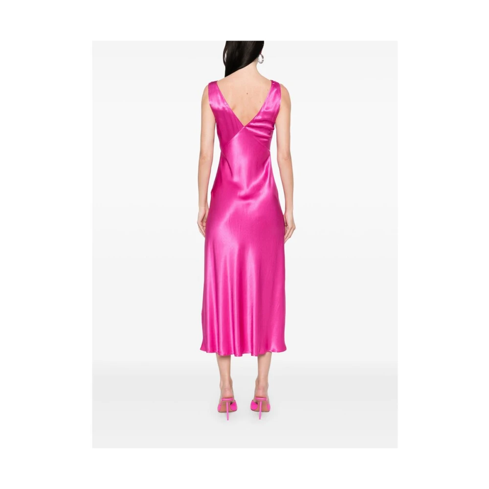 Rixo Fuchsia Pink V-Hals Jurk Pink Dames