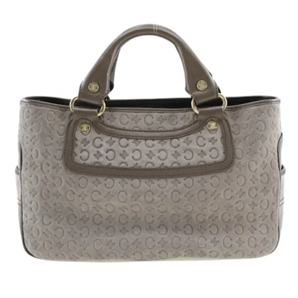 Celine Vintage Pre-owned Suede handbags Gray Dames