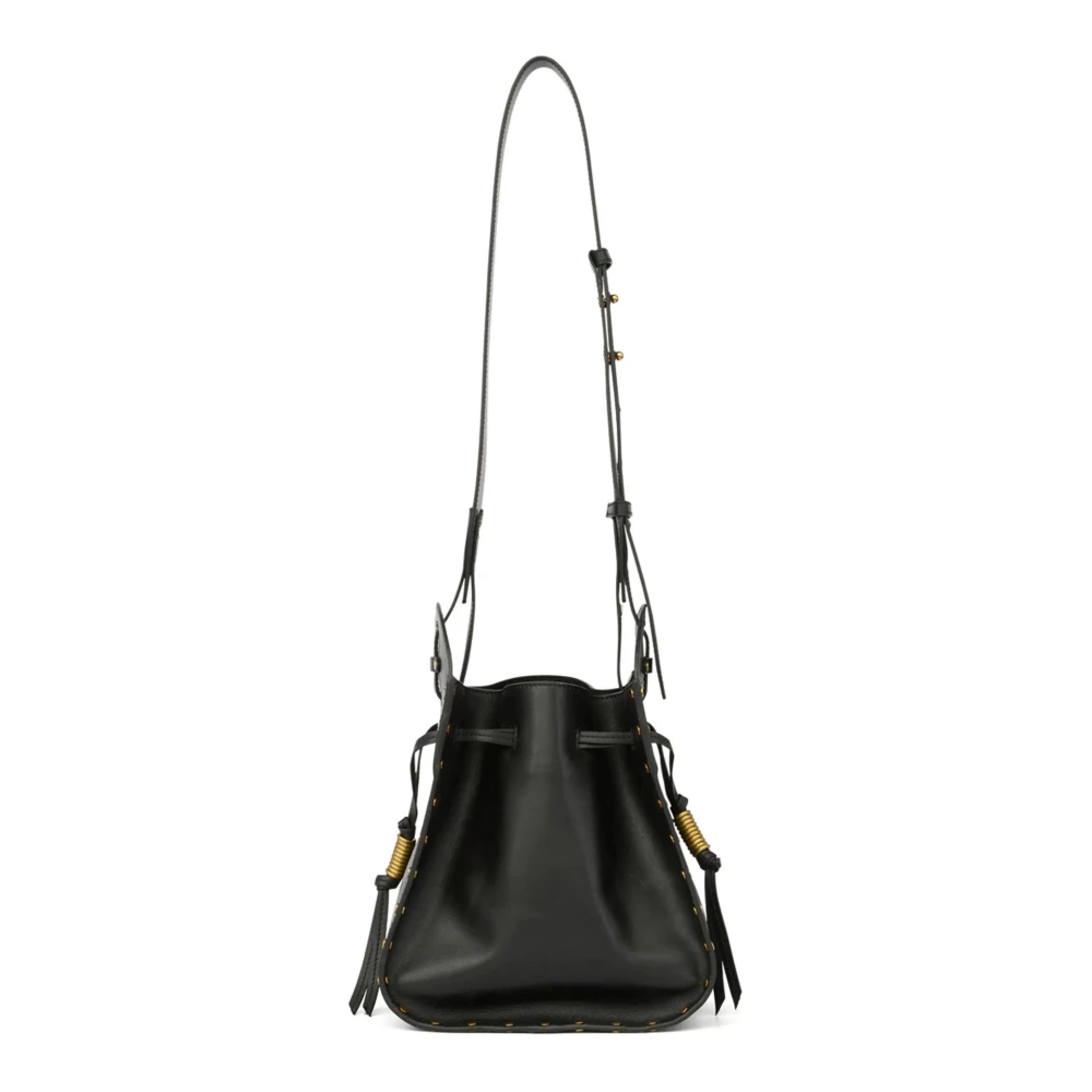 Isabel marant Zwarte bucket bag met trekkoordsluiting Black Dames