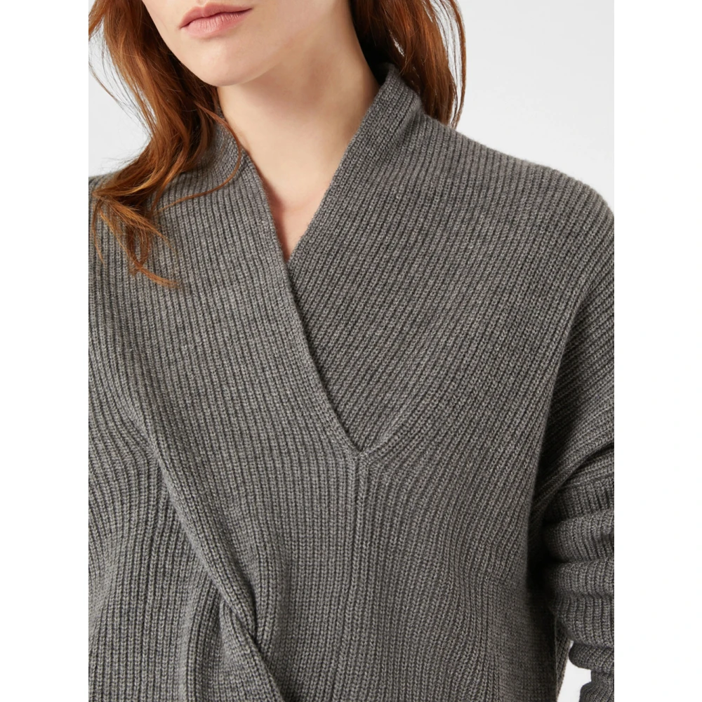 Pennyblack Grijze Trui met Maxi Vlecht Gray Dames