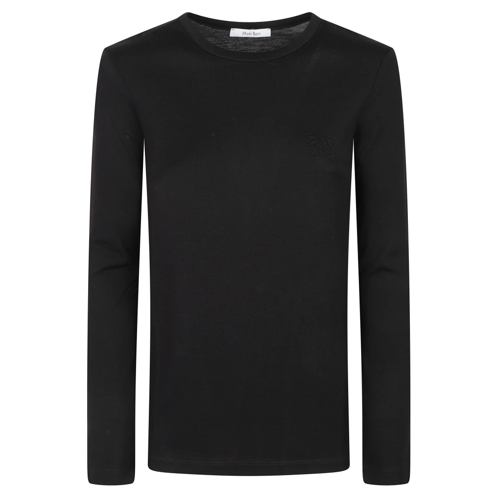 Max Mara , Long Sleeve T-Shirts, Female, Black, Xl, Long-Sleeve Top