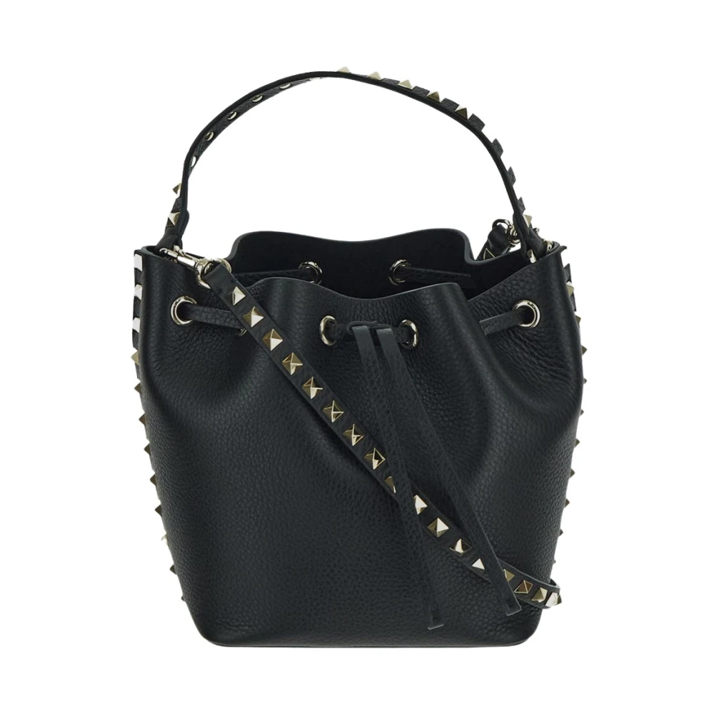 Valentino Garavani Leren Bucket Bag Black Dames