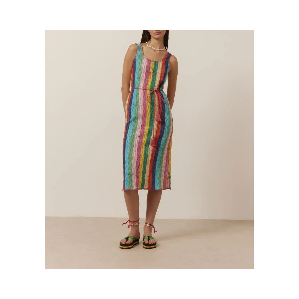 Arizona Love Gehaakte mouwloze jurk met borduurwerk Multicolor Dames