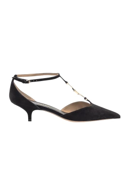 F Buckle T-Strap Pump