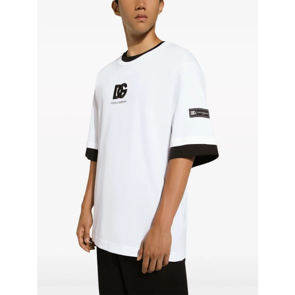 Dolce & Gabbana Logo Print T-Shirt White Heren