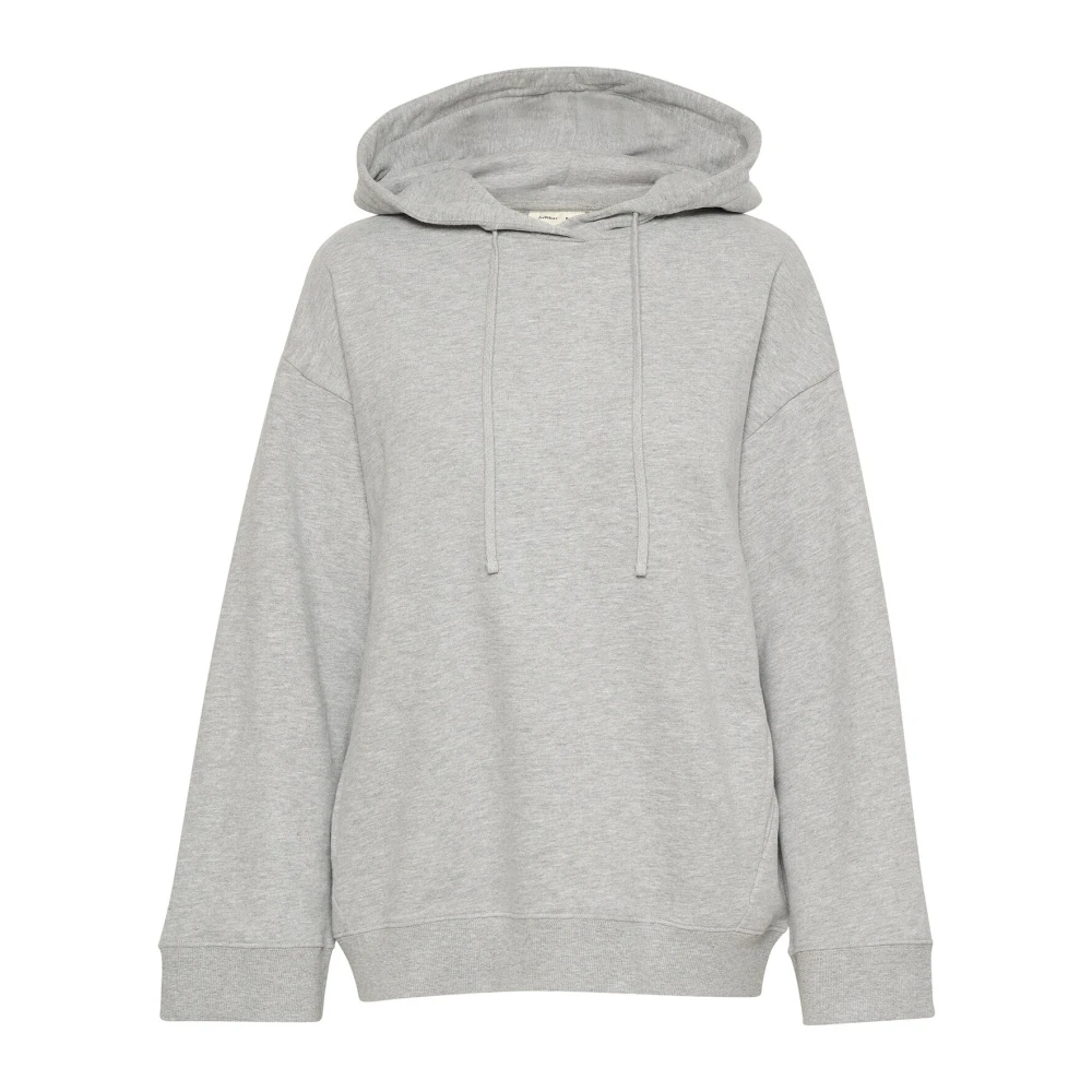 InWear Basis Hoodie Sweatshirt Licht Grijs Melange Gray Dames