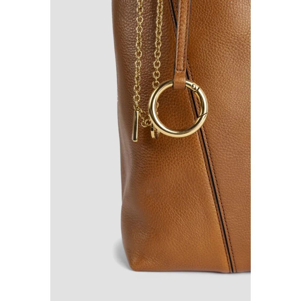 Chloé Bruine Spin tote tas van leer Brown Dames