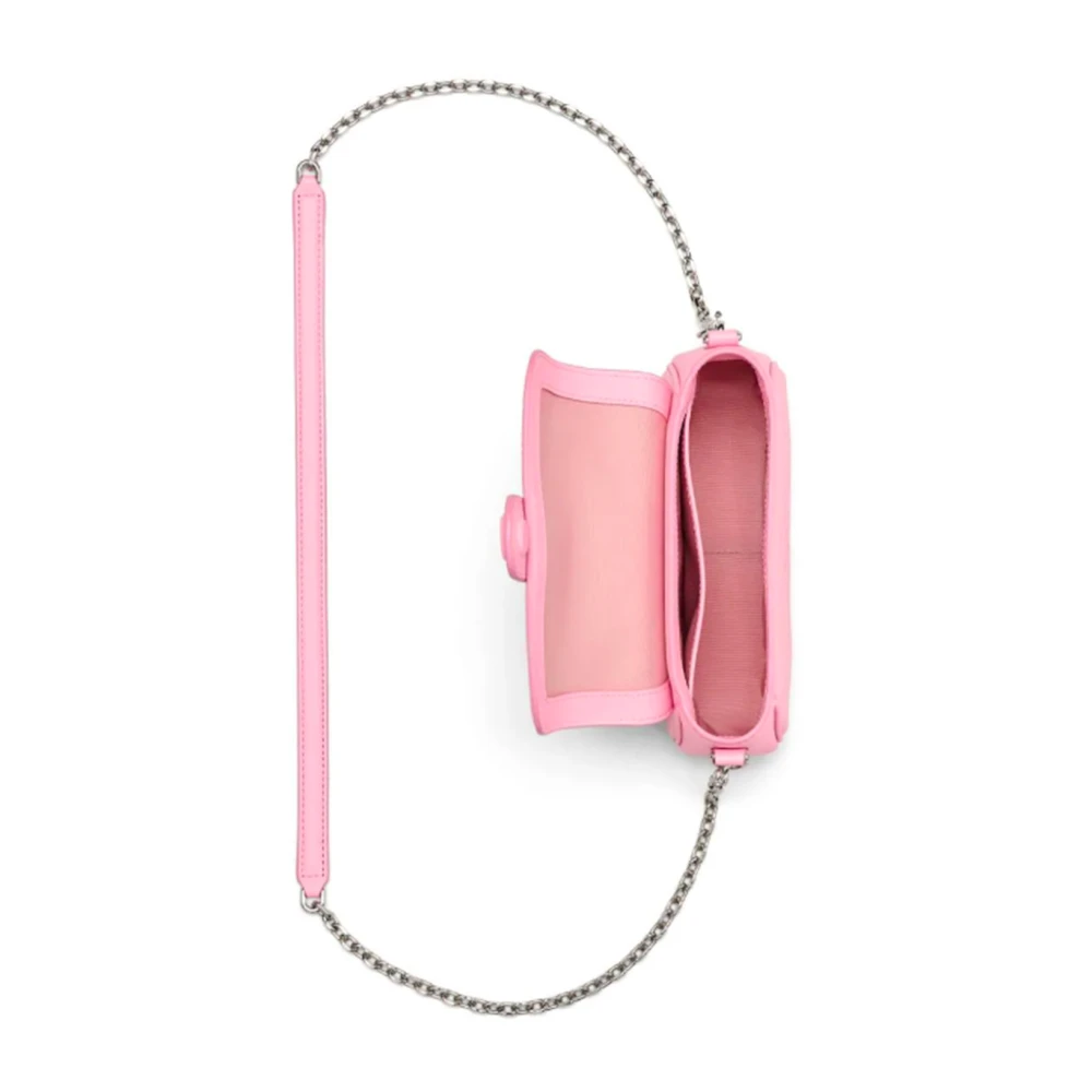 Marc Jacobs Roze leren schoudertas met ketting Pink Dames
