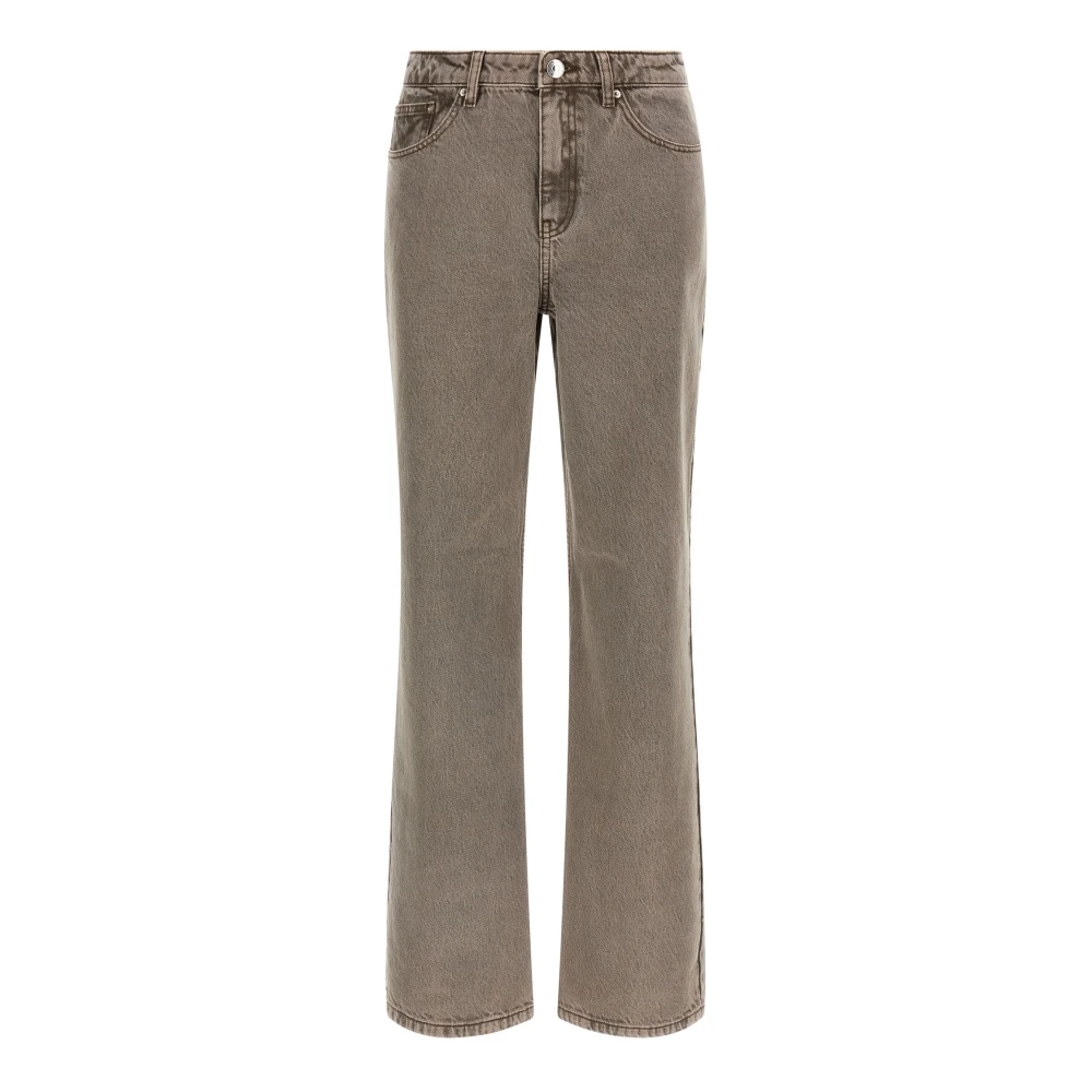 Rotate Birger Christensen Brown Straight Fit Jeans, Female, W30, Jeans