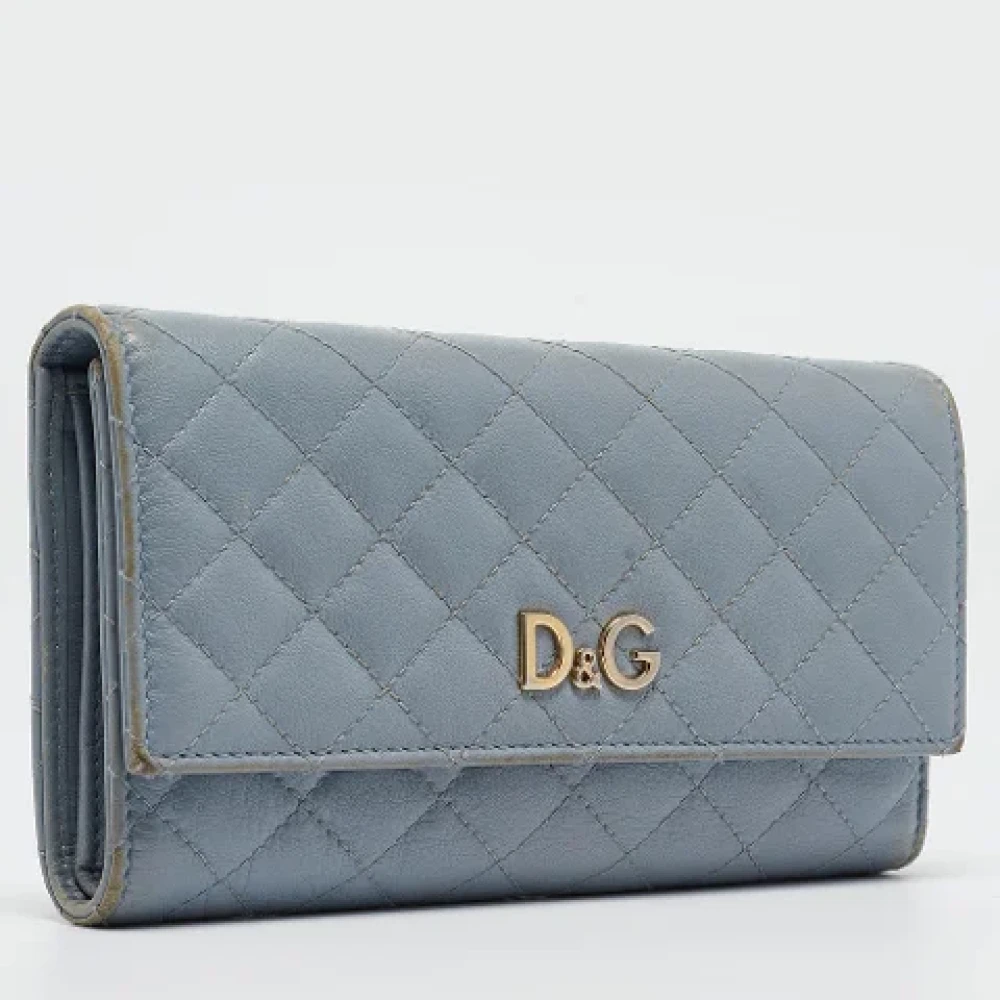 Dolce & Gabbana Pre-owned Leather wallets Blue Dames