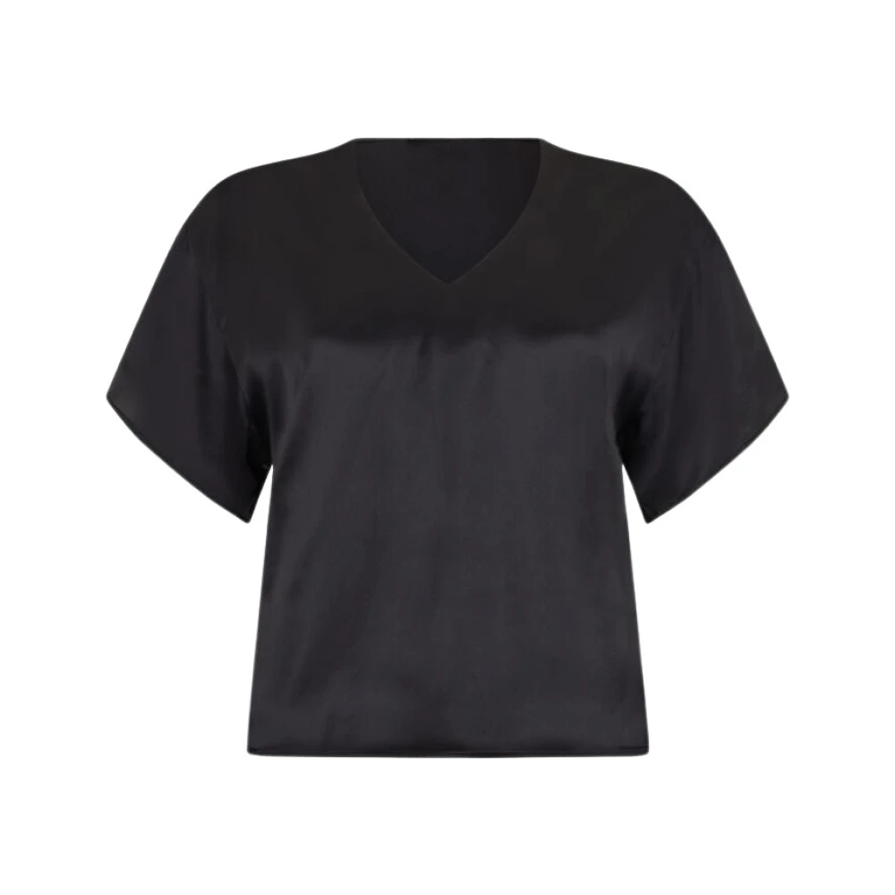 Roberto Cavalli Black Blouses, Female, Xl, Silk Top With Cut-Outs