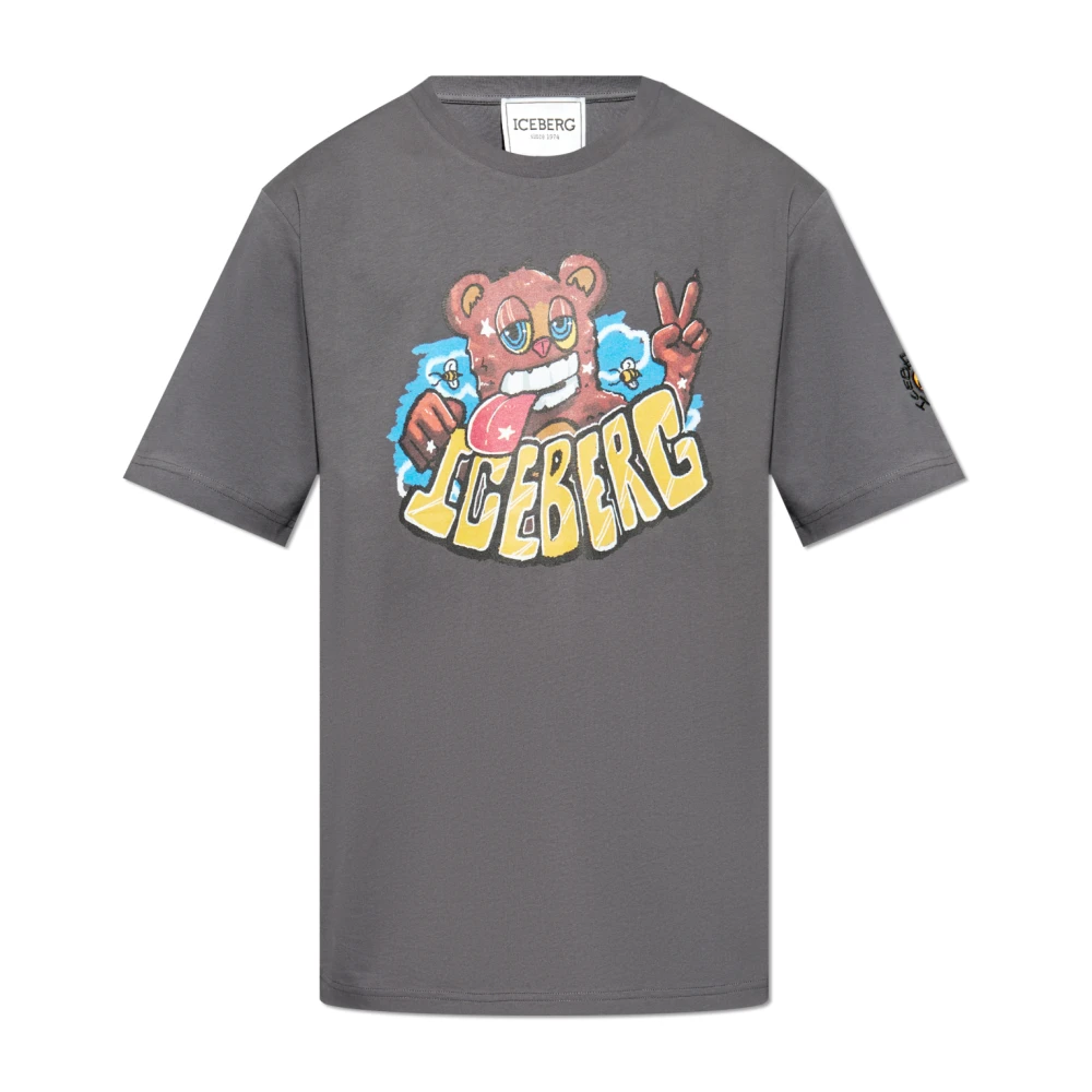 Iceberg T-shirt met print Gray Heren