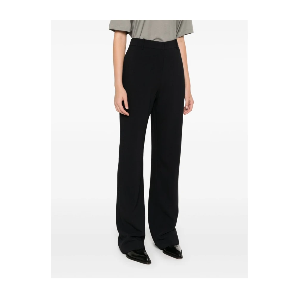 Golden Goose Relaxte Viscose Wollen Crêpe Broek Black Dames