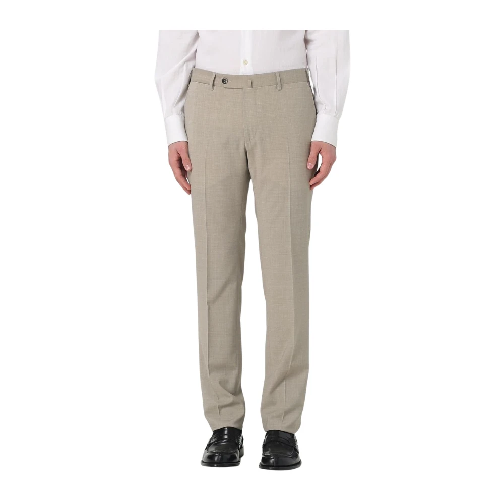 Pt Torino Mannelijk Beige Slimfit Pantalon