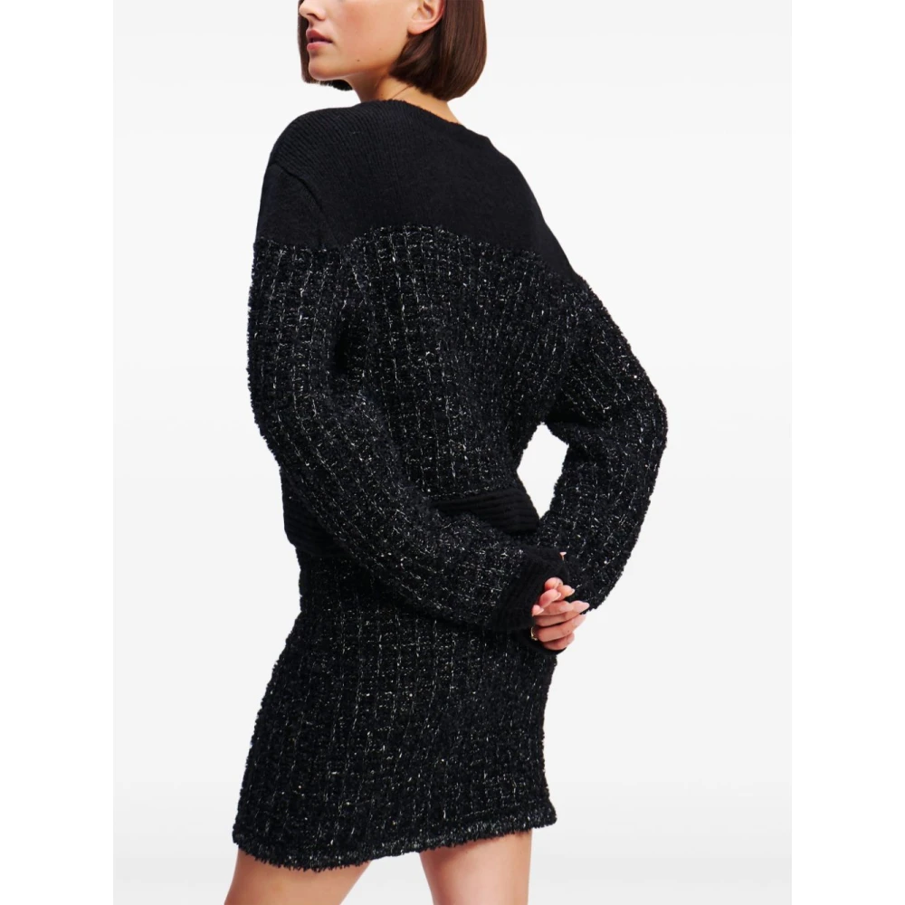 Karl Lagerfeld Cardigan Boucle Zwart MET Gouden Knopen Black Dames