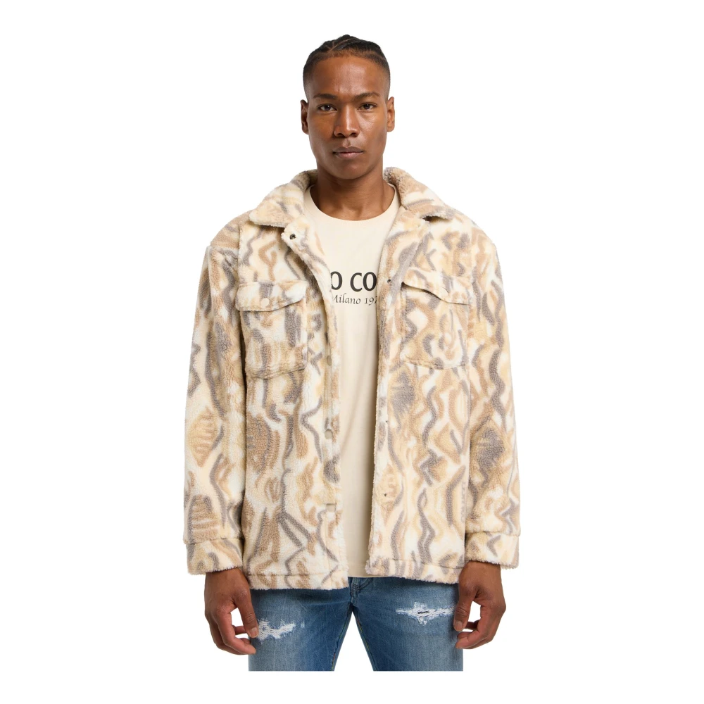 carlo colucci Gezellige Teddy Jas Beige Heren