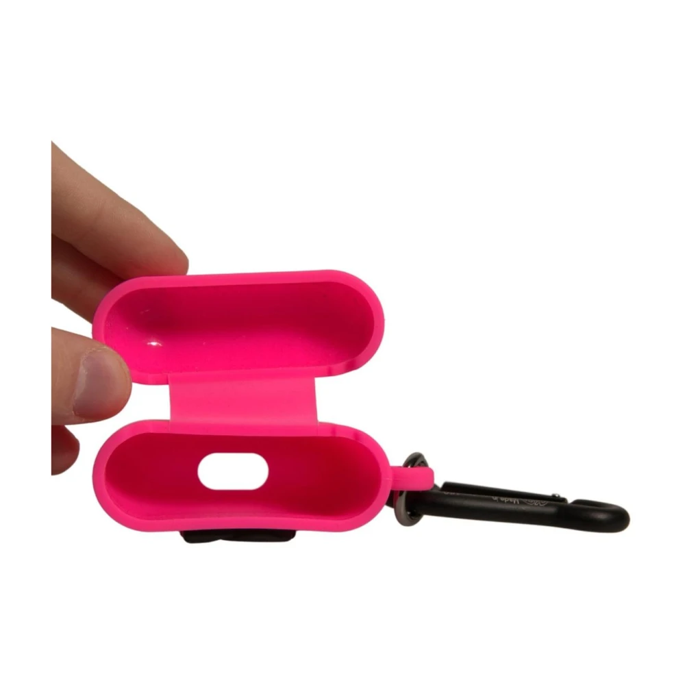 Dolce & Gabbana Geëtst siliconen Airpods-hoesje in roze Pink Heren